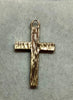 9ct yellow gold cross pendant