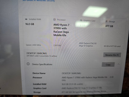HP Envy X360 Convertible 13-AR0505NA