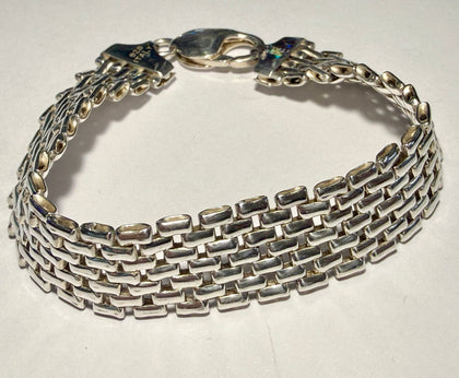 Sterling Silver Woven Link Bracelet 7.5”