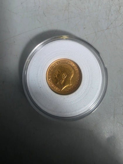 22ct GOLD HALF SOVEREIGN 4G 1911