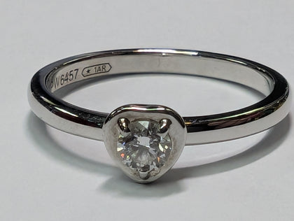 CARTIER 18CT WHITE GOLD DIAMOND HEART RING BOXED PRESTON STORE