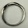 9CT WHITE GOLD & DIAMOND RING SIZE O