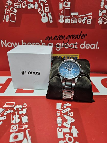 Lorus Mens Chronograph Sports Watch Vd57-x088 Quartz S/steel Silver