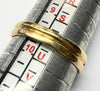 18ct gold double snake ring with diamond set heads size T