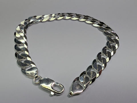 Brand new silver curb bracelet