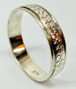 9ct white gold wedding band ring size O 1/2