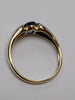 9CT GOLD RING WITH DARK BLUE STONE SIZE T 2.65G PRESTON STORE