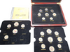 GEORGE VI AND ELIZABETH II COIN SET, 4 GOLD ITEMS MISSING, THE PREDECIMALS OF (G VI, E II), THE EMBLEM SERIES (E II), ALAN TURING 50P