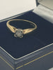 9ct Gold Ring With Clear Stone - L