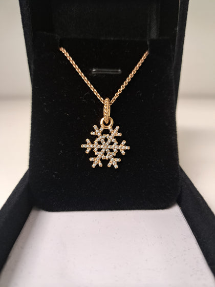 Pandora Rose Gold Snowflake Necklace (MET) - Great Yarmouth
