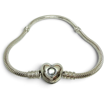 Pandora Moments Silver Heart Clasp Bracelet