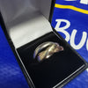 9K Gold 3-Joint Ring, 6.3Grams, 375 Hallmarked, Size: P, Box Included