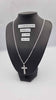 925 Sterling Silver Curb Chain Necklace With CZ Cross - 20.60 Grams - 24" Long **BRAND NEW**