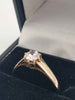 9ct Yellow Gold Solitaire Engagement Ring - Size P - 1.60 Grams