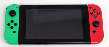 Nintendo Switch MOD.HAC-001(-01) V2 Neon Green/Neon Red Console Bundle ( + Lego Worlds ) ** Unboxed **