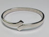 HANDMADE HEAVY SILVER  HINGED BANGLE