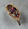 9ct Gold Garnet Ring Size "O"