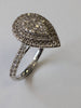 9ct White Gold Diamond  Tear Drop Ring .50ct