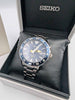 SEIKO Sportura Kinetic GMT 5M85-0AA0 Silver Blue Dial Men's Watch - Boxed With Steel Bracelet
