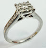 Platinum Diamond Cluster Ring Size K 1/2