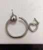 Genuine Pandora Moments Small Pave O Pendant & Open Heart Dangle Charm S925 ALE