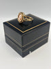 9CT 375 HALLMARKED, YELLOW GOLD RING, RING SIZE :O / 25G, BOXED
