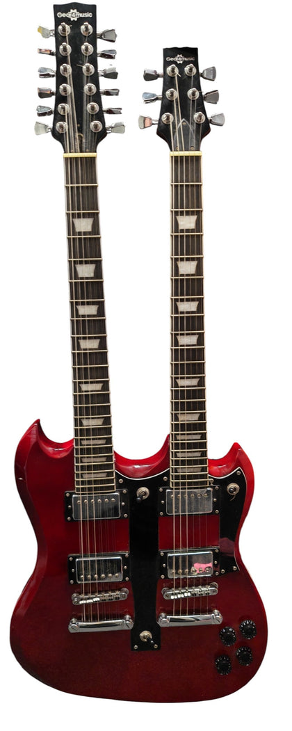 Gear4Music Brooklyn Double Neck Electric Guitar ***Store Collection Only***