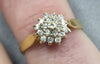 18ct gold diamond cluster ring