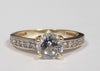 9ct Yellow Gold Ring With Cubic Zirconia Stones - 1.87G - Size K - Hallmarked