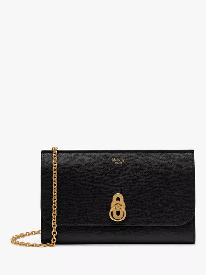 Mulberry Womens Amberley Leather Clutch Bag - Oxblood Red