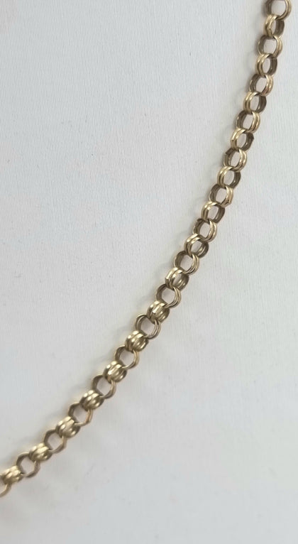 9ct Gold Hoop Chain 18