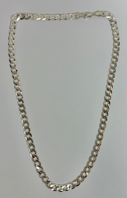 Brand new silver curb chain 22