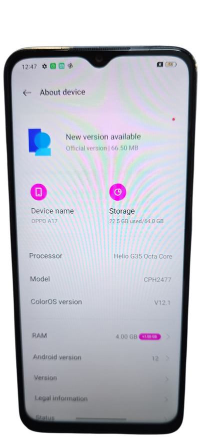 Oppo A17 64GB Lake Blue,