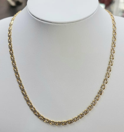 9ct Yellow/White Gold Chain 18