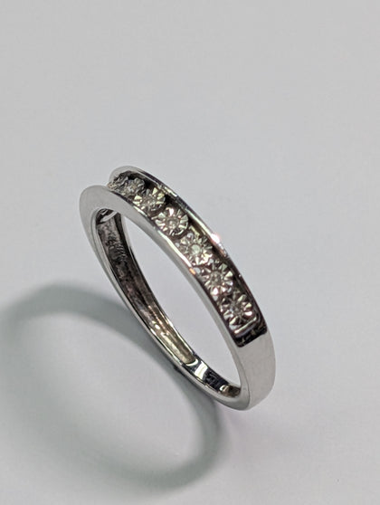 9Ct White Gold Diamond Ring
