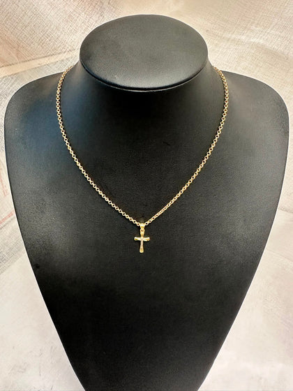 14ct Yellow Gold Chain and Cross Pendant