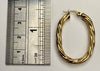9ct Gold Twisted Hoop Earrings