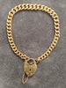 Vintage 1980 9ct Yellow Gold Graduated Curb Charm Bracelet