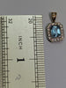 18CT GOLD AQUAMARINE & DIAMOND PENDANT PRESTON STORE