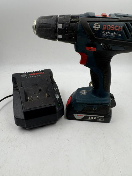 Bosch GSB 18-2-LI Plus Cordless Drill with 1x18V 1.5Ah Battery and Charger