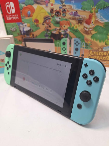 Nintendo Switch Console 32GB SSD - Animal Crossing Limited Edition - Pastel/White Joy-Cons - Boxed
