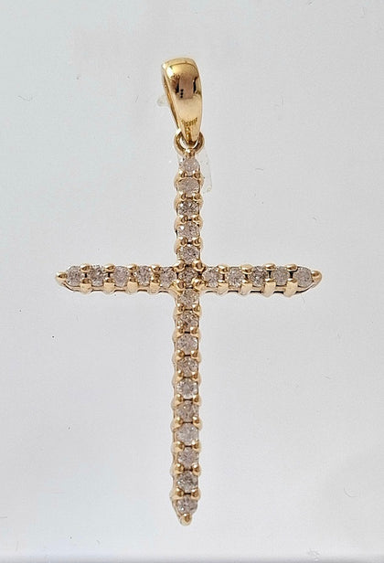 14 Carat Gold Chain and Diamond Cross