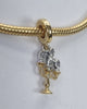 Pandora Gold Disney Beauty and The Beast Enchanted Rose Snake Chain with 2 charms 18cm