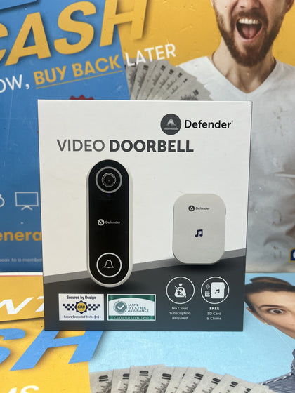 Defender Video Doorbell Wi-Fi Wireless HD 1080P 2-Way Audio Police Accredited