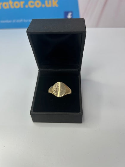 9ct Signet Ring Size T