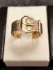 9ct Yellow Gold Buckle Ring - Size V