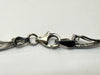 9ct White Gold Bracelet with stones 7.5"