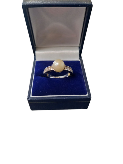 Thomas Sabo Silver Pearl Ring Size-N