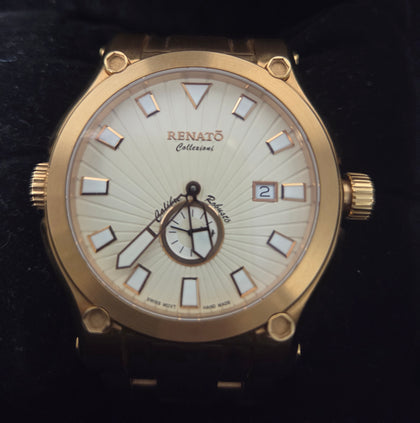*SALE* Renato Calibre Robusto gold tone Watch Boxed