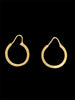18ct Yellow gold patterned creoles